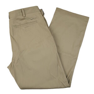 Nike Golf Dri-Fit Men's Tan Khaki Chino Golf Pants Size 35x30 472532